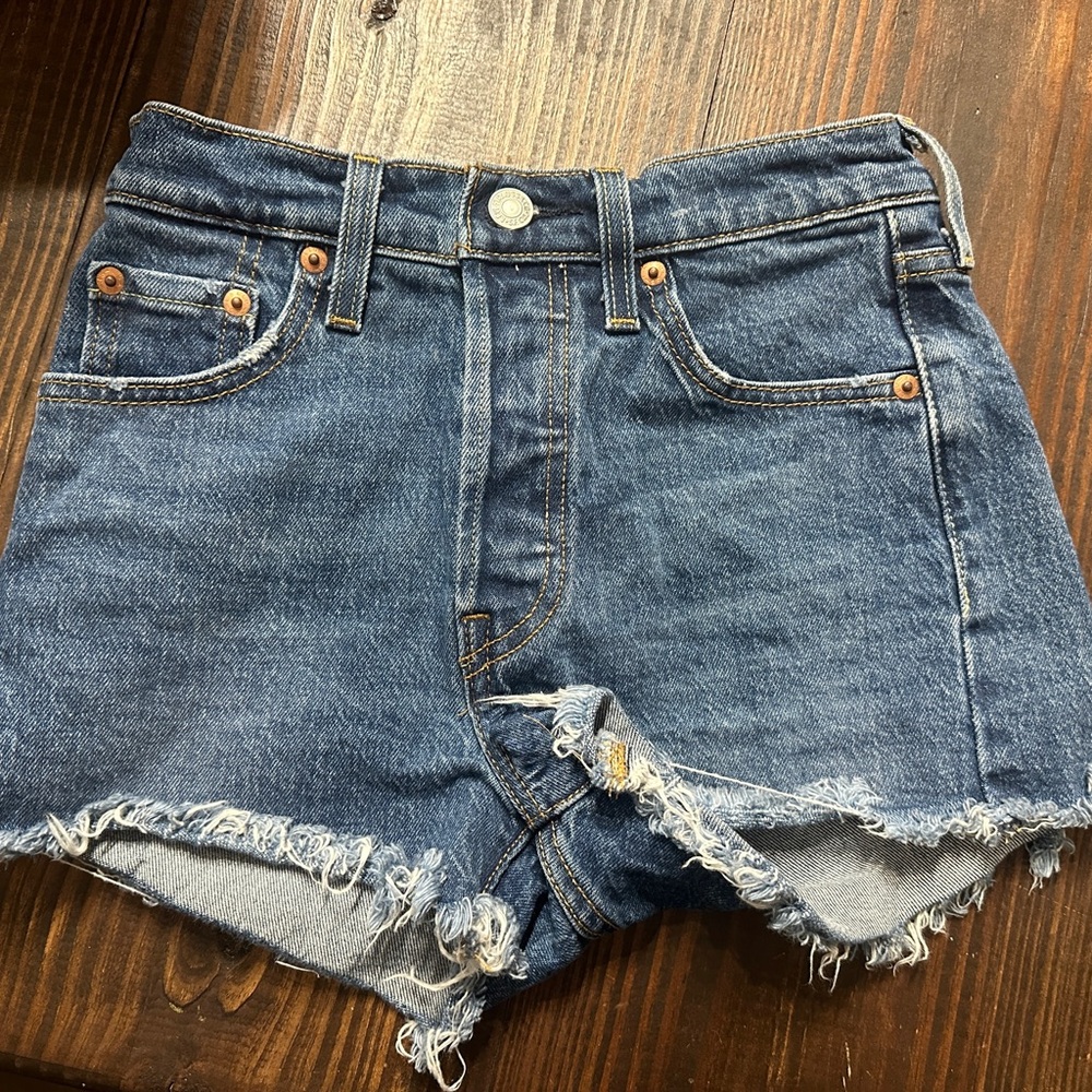 Levi's Dark Blue Jean Shorts